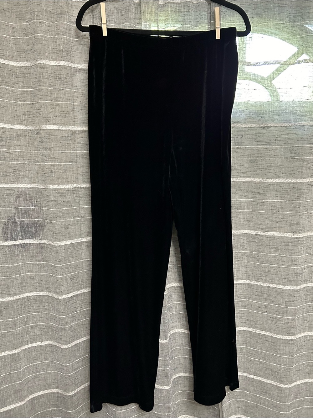 Vintage Notations Black Velvet Wide Leg Pants